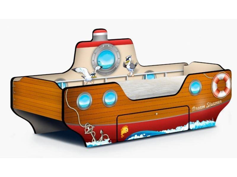 кровать - пароходик dream steamer коричневый в Армавире