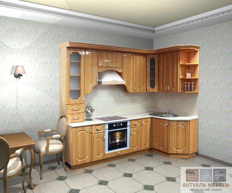 угловая деревянная кухня в Армавире