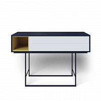 консоль с ящиками на металлических ножках темно-серая quadro new в Армавире