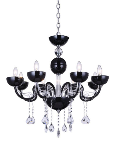 подвесная люстра crystal lux luccila sp8 черная в Армавире