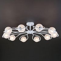 потолочная люстра eurosvet camomile 70089/10 белый с серебром в Армавире