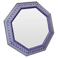 зеркало восьмиугольное фиолетовое с орнаментом violet tenderness в Армавире