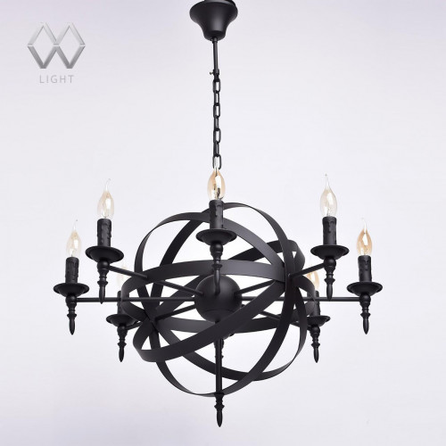 подвесная люстра mw-light замок 249017208 черная в Армавире