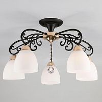 потолочная люстра eurosvet arabella 70087/5 черный/золото в Армавире