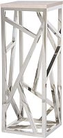 консоль geometric высокая 40x40x110 хром, белая столешница в Армавире