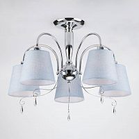 потолочная люстра eurosvet dalila 70096/5 хром голубая в Армавире