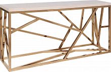 консоль geometric 180x50x90 золото, светлая столешница в Армавире