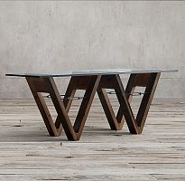 стол wood and glass 243 коричневый в Армавире