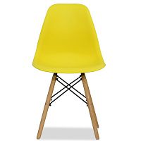 стул деревянный pc-015 желтый ножки дерево (eames style) в Армавире
