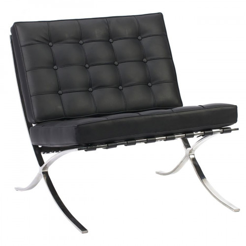 кресло barcelona chair экокожа черное в Армавире