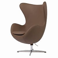 кресло egg chair кожа коричневое в Армавире