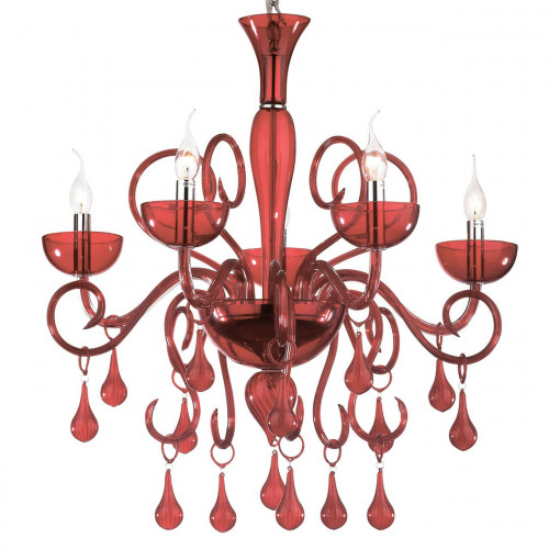 подвесная люстра ideal lux lilly sp5 rosso в Армавире