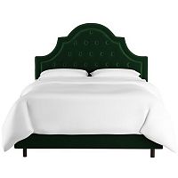 кровать двуспальная 160х200 зеленаяс каретной стяжкой harvey tufted emerald velvet в Армавире