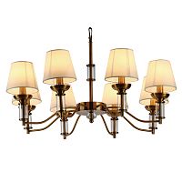 люстра walters 8 от delight collection прозрачная/бежевая/латунь в Армавире