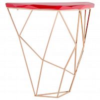 консоль geometric 100x38x90 золото, красная столешница в Армавире