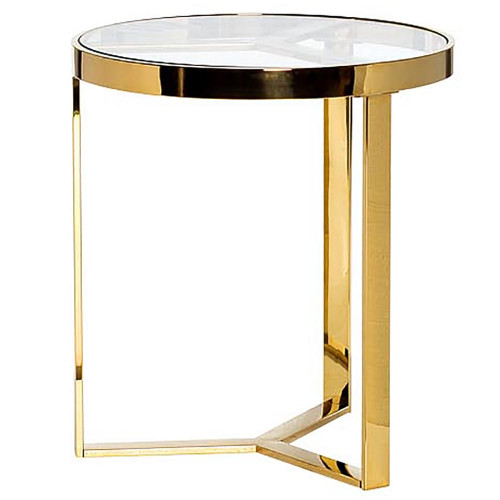 стол журнальный bridge gold 50*55см золотой в Армавире