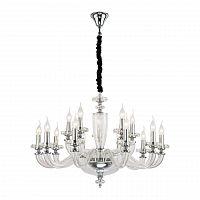 подвесная люстра lucia tucci ashanti 1255.15 clear матовый никель, белая в Армавире