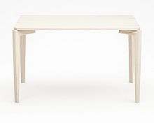 стол обеденный с белой столешницей и бежевыми ножками rectangle compact в Армавире