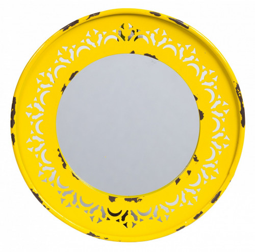зеркало круглое металлическое желтое fiesta yellow в Армавире
