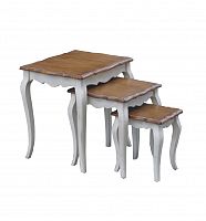 консольные столики комплект mobilier de maison белые с коричневой столешницей в Армавире