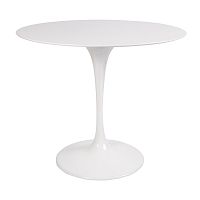 стол eero saarinen style tulip table mdf белый d90 глянцевый в Армавире