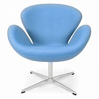 кресло swan chair голубое в Армавире