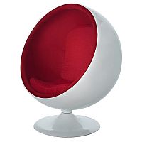 кресло-шар eero ball chair бело-красное в Армавире