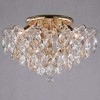 потолочная люстра eurosvet crystal 10081/6 золото/прозрачный хрусталь strotskis в Армавире