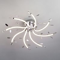 потолочная светодиодная люстра eurosvet willow 90128/8 хром в Армавире