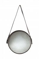 зеркало на ремне круглое металлическое диаметр 38 см iron and rope round в Армавире