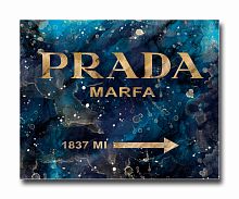 постер prada mafia на синем в золотом a4 в Армавире