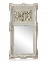 зеркало настенное прямоугольное в высокой белой раме францини distressed chalk white в Армавире
