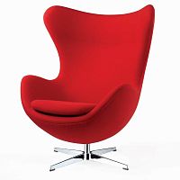 кресло egg chair кашемир красное в Армавире