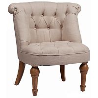 кресло sophie tufted slipper chair бежевое в Армавире