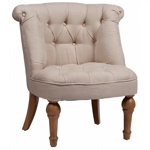 кресло sophie tufted slipper chair бежевое в Армавире