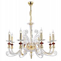 подвесная люстра crystal lux catarina sp8 gold/transparent-cognac в Армавире