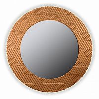 зеркало золотое круглое диаметр 90 см с рельефом полосы fashion bronze в Армавире