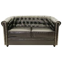 кожаные диваны chesterfield brown 2s коричневый (ширина 162 см) в Армавире