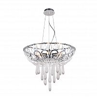 подвесная люстра crystal lux dorotea sp5 d450 chrome прозрачная в Армавире