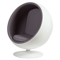 кресло eero ball chair серое в Армавире