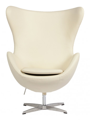 кресло egg chair кожа кремовое в Армавире