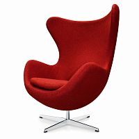 кресло egg chair темно-красное в Армавире