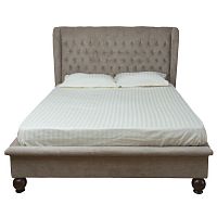 кровать двуспальная 160х200 из велюра бежевая bliss в Армавире