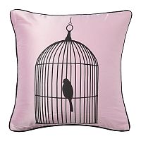 подушка с птичкой в клетке birdie in a cage pink в Армавире