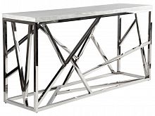 консоль geometric 180x50x90 хром, белая столешница в Армавире