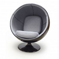 кресло ball chair черно-серое в Армавире