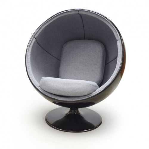 кресло ball chair черно-серое в Армавире