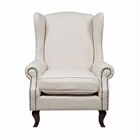 кресло collins wingback chair кремовая ткань в Армавире
