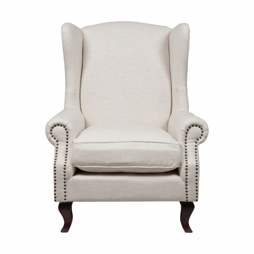 кресло collins wingback chair кремовая ткань в Армавире