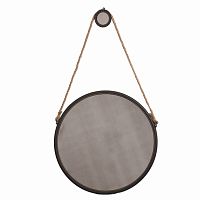 зеркало на ремне круглое металлическое большое диаметр 75 см iron and rope round в Армавире